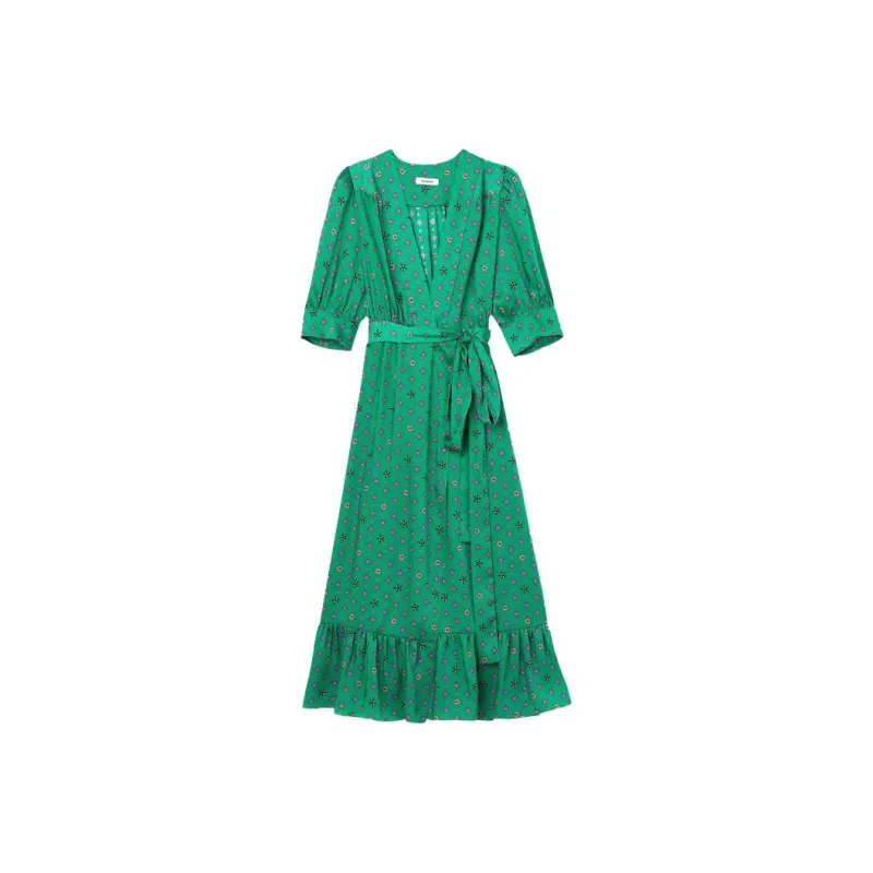 Sandro Short Sleeved Dresses Women's Green-0