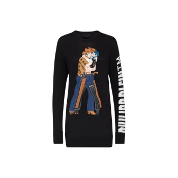 PHILIPP PLEIN Long Sleeved Dress Women's Black