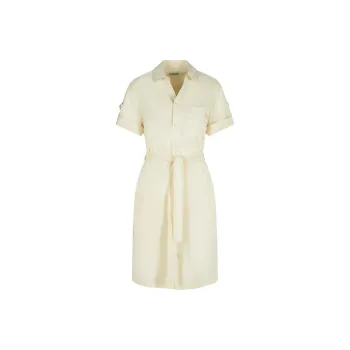 Burberry Short Sleeved Dress Women's White