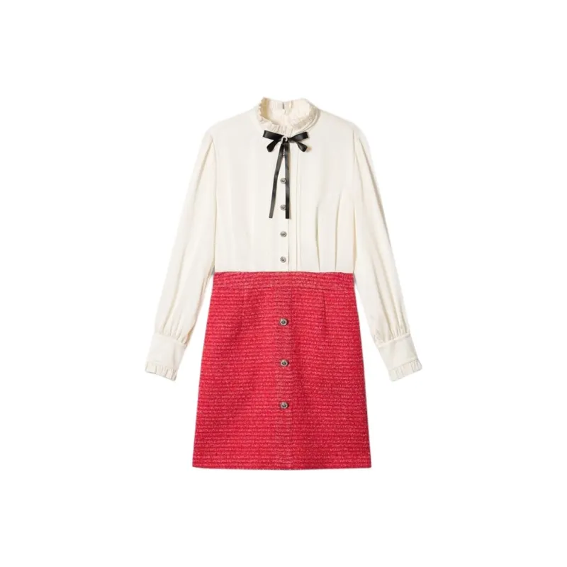 PSALTER Long Sleeved Dresses Women's Rose Red-0