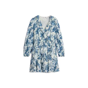 GAP X LoveShackFancy Floral Mini Dress White Blue Floral