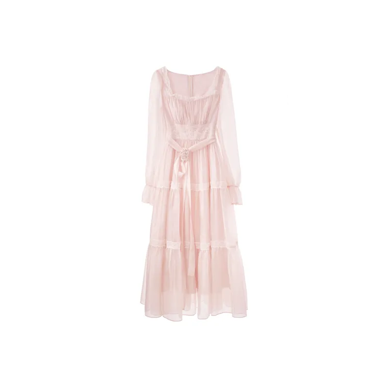 JOSR Long Sleeved Dresses Women's Pink-0