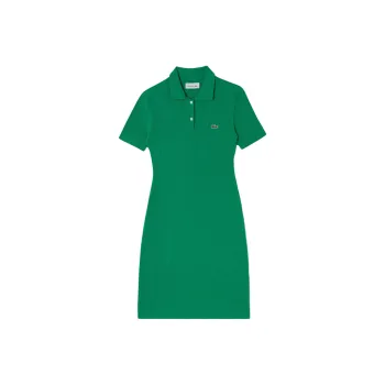 LACOSTE Short Sleeved Dress Women's Green