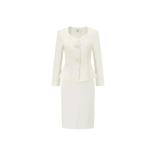 ONE SHALLOW Spring Business Suit Women's White