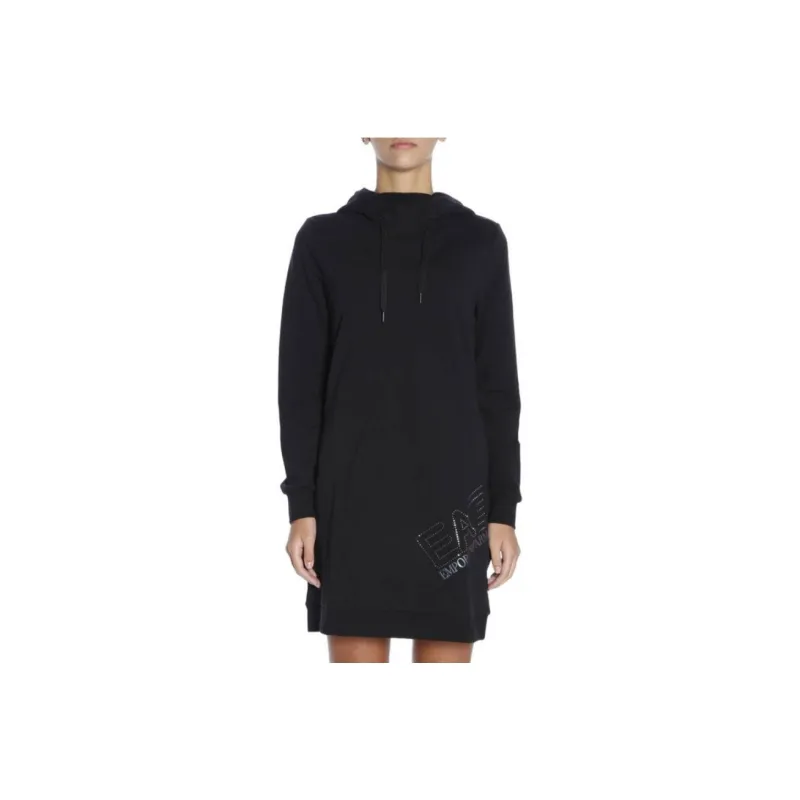 EMPORIO ARMANI EA7 Long Sleeved Dresses Women's Black-0