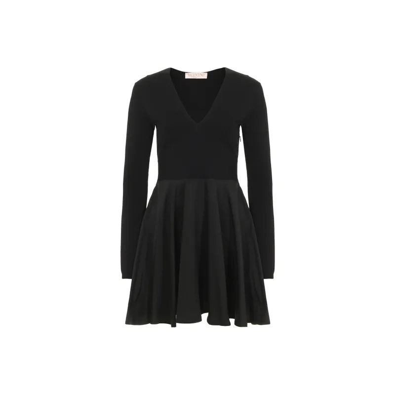 Valentino Long Sleeved Dresses Women's Black-0