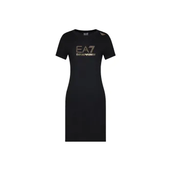 EMPORIO ARMANI EA7 Short Sleeved Dress Women's Black