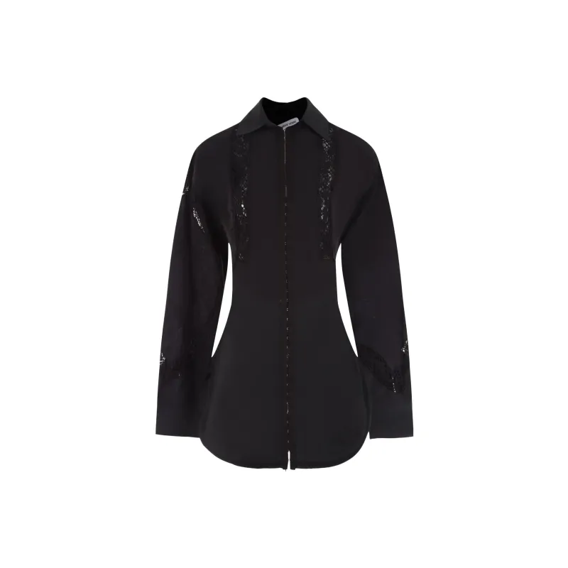 Marine Serre Lace detail Shirt Dress-0