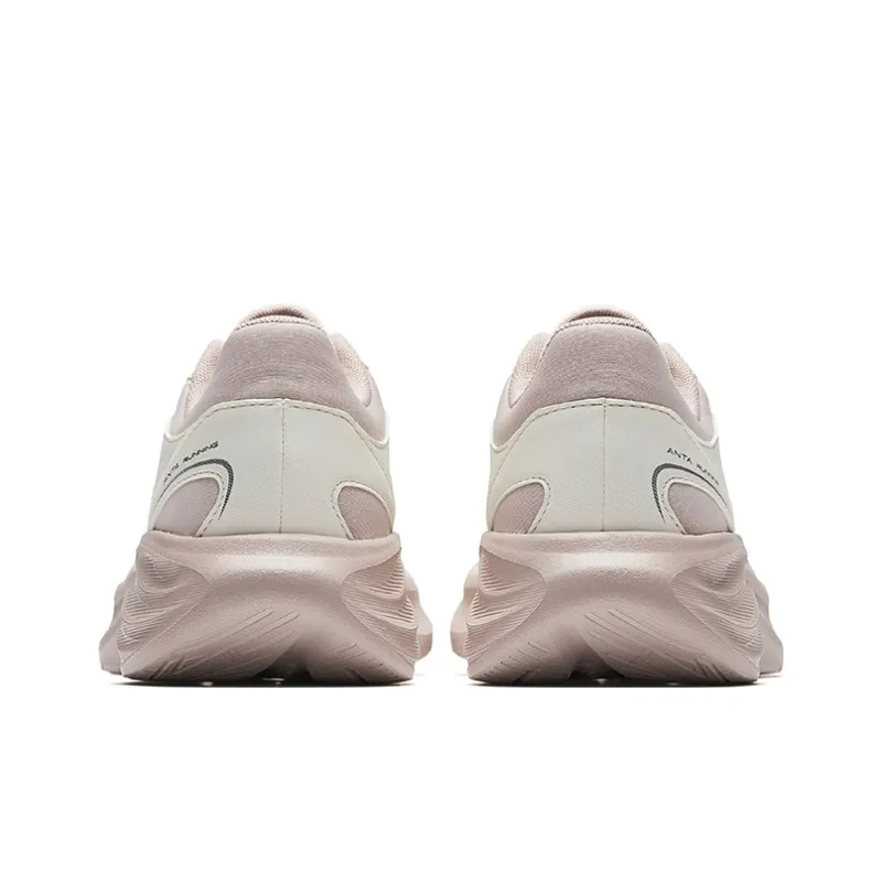 Anta Star Cloud 2 Slip Resistant And Breathable Low Top Casual Running Shoes Women's White Pink-3