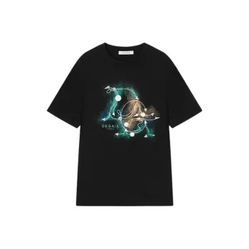 DEGAIA T Shirts Men Black