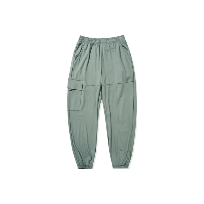 QIAODAN Knitted Sports Pants Women's Oil Gray Green-0