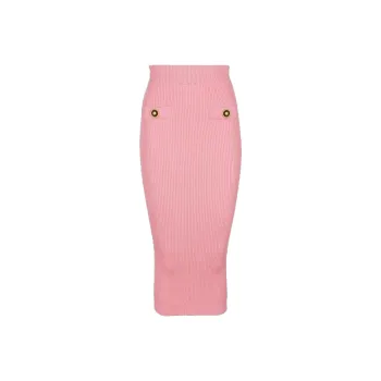 BALMAIN Knitted Midi Skirt
