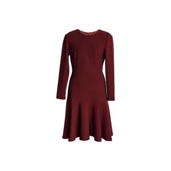 ROEYSHOUSE Long Sleeved Dresses Women's Brick Red