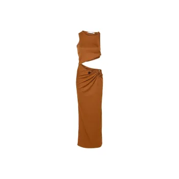 CHRISTOPHER ESBER SS24 Sleeveless Dress Women's Ginger Orange
