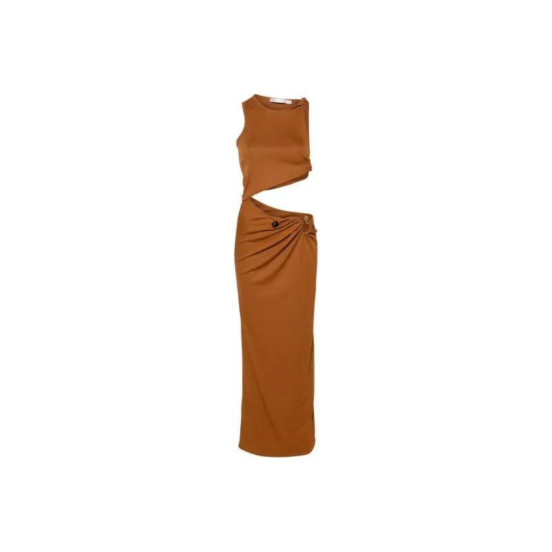 CHRISTOPHER ESBER SS24 Sleeveless Dress Women's Ginger Orange-0