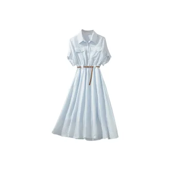 Cypress House Short Sleeved Dress Women's Light Blue