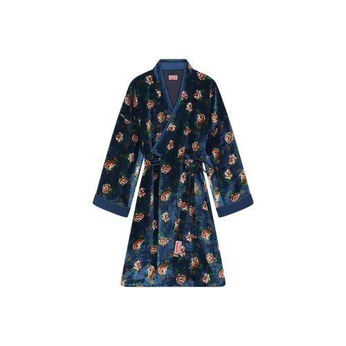 KENZO Mantel Rose print Velvet Coat