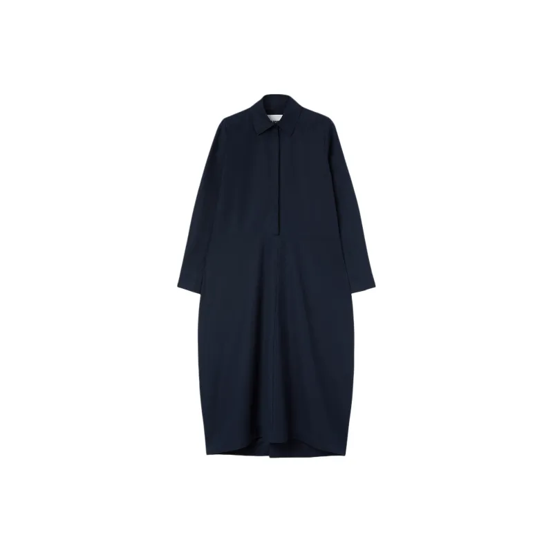 JIL SANDER Long sleeved Organic Cotton Shirtdress-0