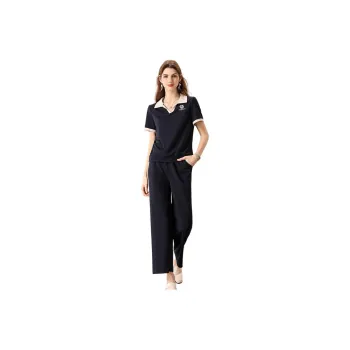 FENHONGMALI Casual Suit Women's Navy Blue