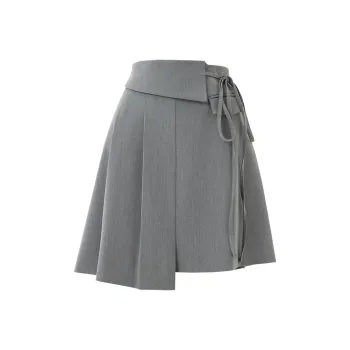 SOON FLOWER Casual Short Skirts Women's Gray