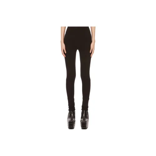 RICK OWENS Porterville Stretch Wool Knit Leggings 'Black'