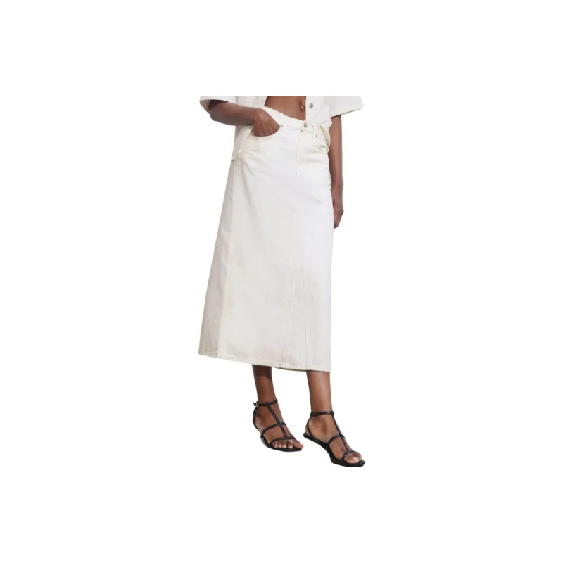 Other Stories Denim Long Skirts Women's White-0