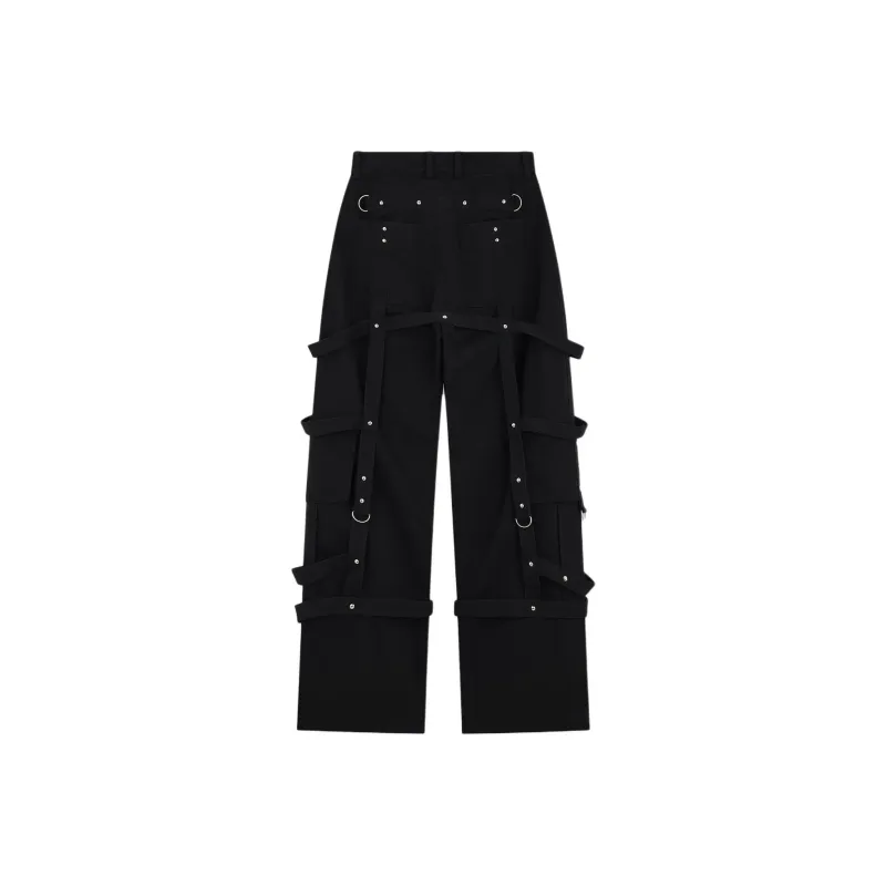 WE11DONE Studded Cargo Trousers-0