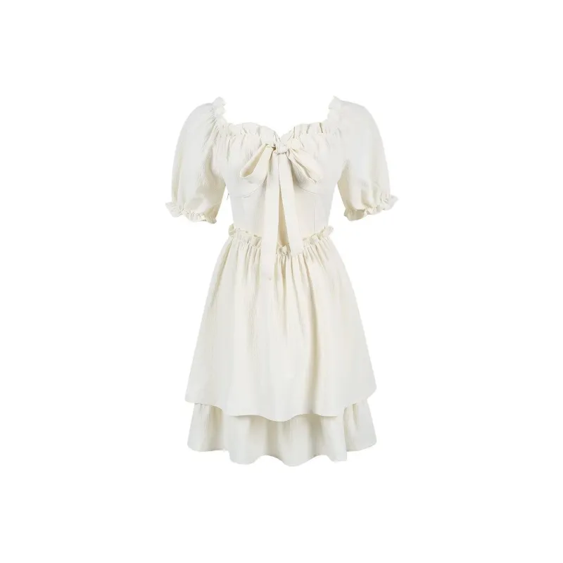 KEAB Short Sleeved Dresses Women's Apricot-0