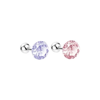 UX Titanium Steel, Ear Care Stud Earrings Unisex Multicolor Strobe Lights Collection