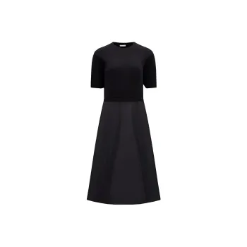 Moncler Short Sleeved Dresses Women's Black