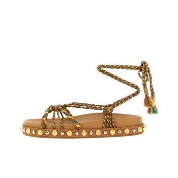 AQUAZZURA Tropical One Strap Sandals Women's Brown