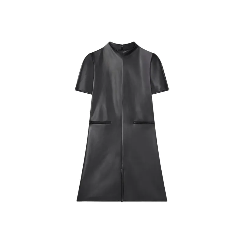 COURREGES Short Sleeved A Line Mini Dress-0