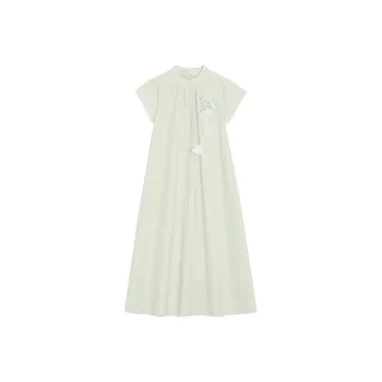 Manekniv Short Sleeved Dress Women's Thin River Green