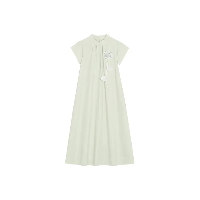 Manekniv Short Sleeved Dress Women's Mint River Green-0