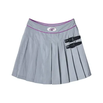 Fiona Chen Casual Short Skirts Women's Silver Gray