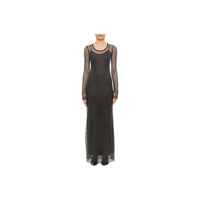 SportMax Embellished Long Sleeved Maxi Dress-0