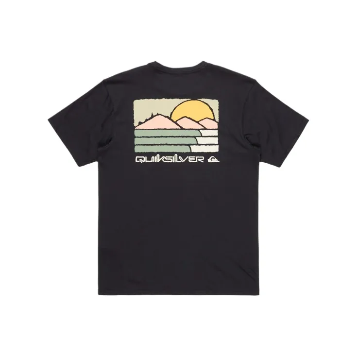 Quiksilver T Shirts Men Black KVJ0-1
