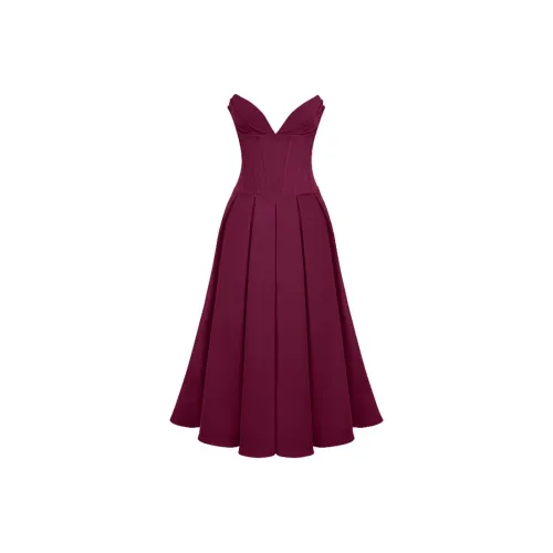 HOUSE OF CB LADY Sleeveless Dress Women's Wine Red/Burgundy