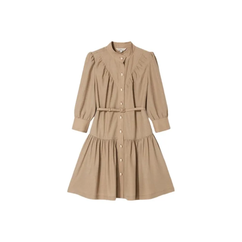 Goodland Long Sleeved Dresses Women's Khaki-0