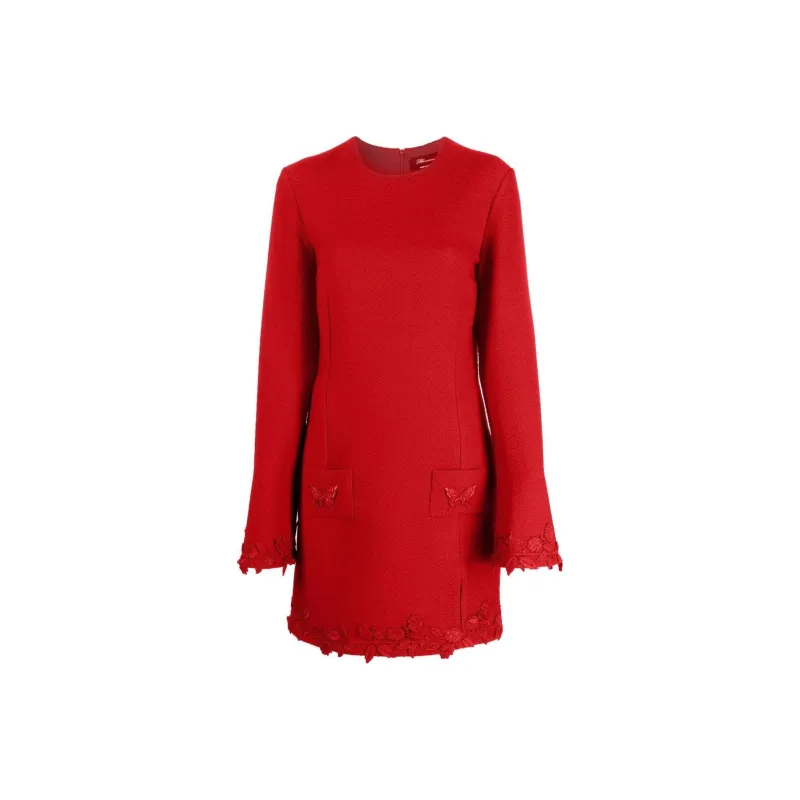 Blumarine Long-Sleeved Dresses Women's Red-0
