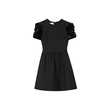 Valentino Short Sleeved Dresses Women's Black