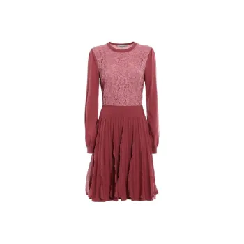 Valentino Long Sleeved Dresses Women's Pink