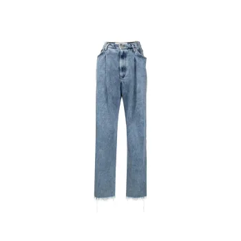 NATASHA ZINKO Pleated Waist Jeans