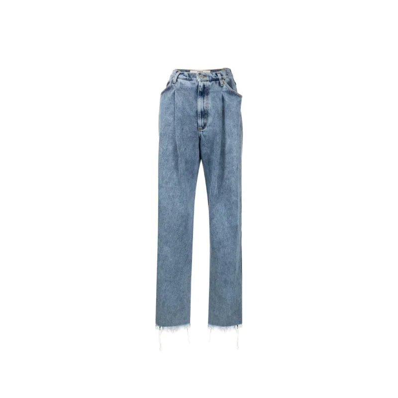 NATASHA ZINKO Pleated Waist Jeans-0
