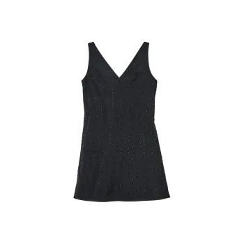 MARC JACOBS Crystal embellished V neck Minidress
