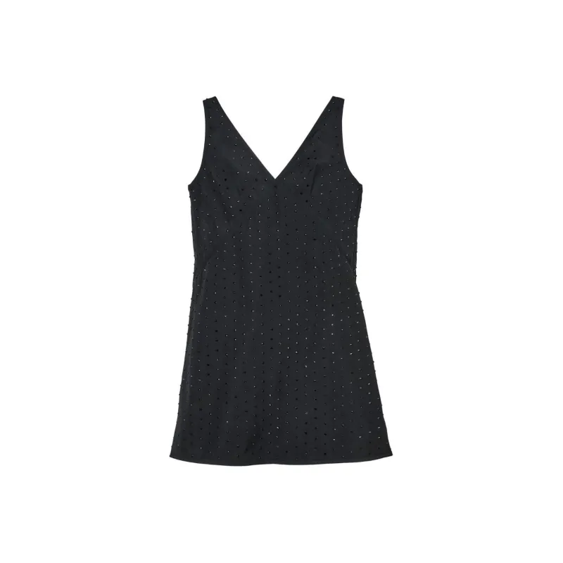 MARC JACOBS Crystal embellished V neck Minidress-0