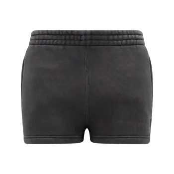 Alexander Wang Puff Paint Logo Essential Terry Sweatshort Soft Obsidian
