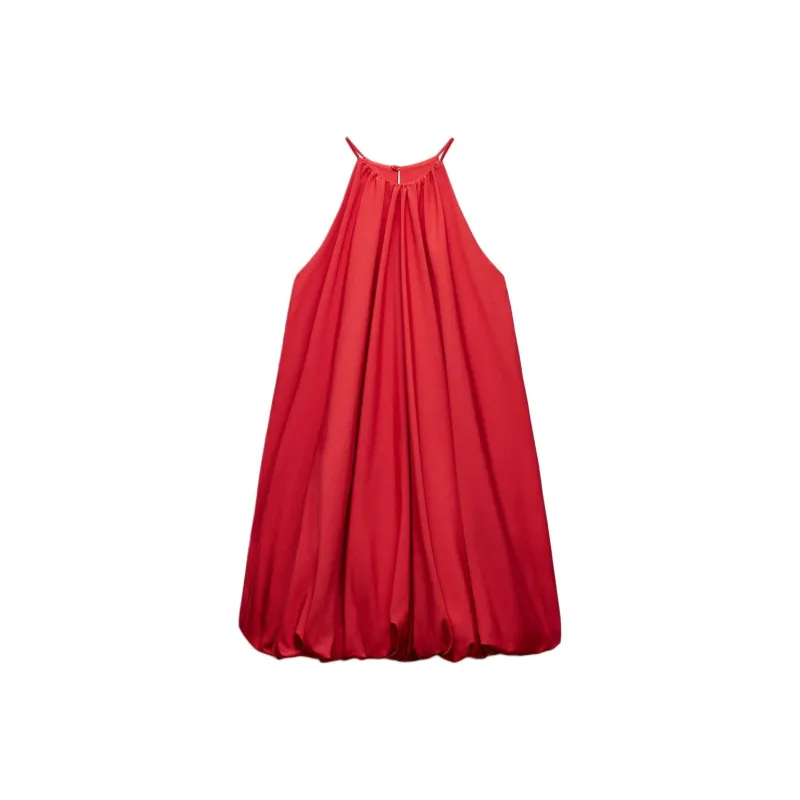 ZARA Slip Dresses Women's Red-0