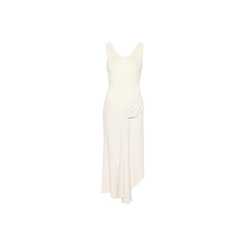 Victoria Beckham Sleeveless Asymmetric Midi Dress-0