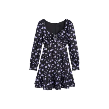 Bebe SS24 Long Sleeved Dresses Women's Black Blue